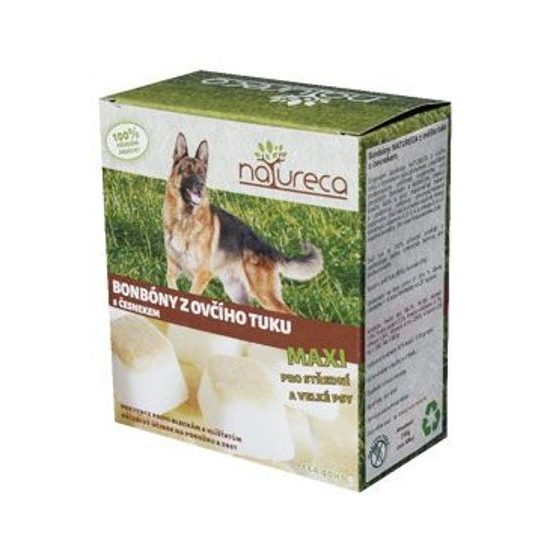 Natureca Bonbóny z ovčího tuku s česnekem Maxi 250g