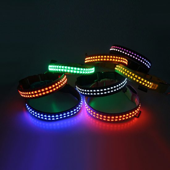 Collar luminoso USB Reedog para perros pequeños, medianos y grandes