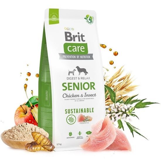 Brit Care Dog Sustainable Senior Chicken & Insect 12 kg