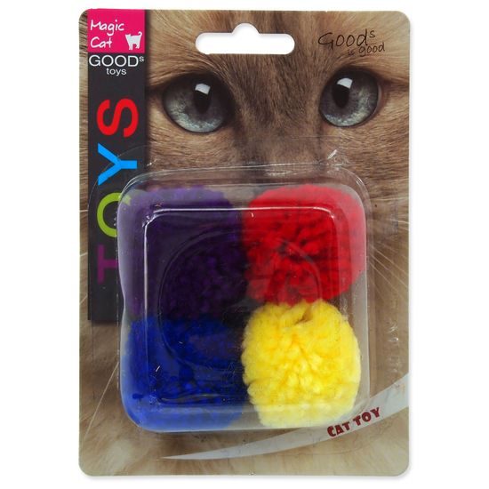 Hračka MAGIC CAT míček bavlněný s catnipem 3,75 cm 4ks