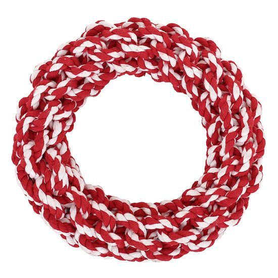 Reedog Tau-Spielzeug Kreis - rot, gestricktes Spielzeug, 19 cm