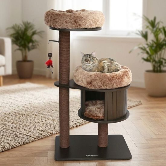 Flamingo Škrabací strom Raisa 1 Brown & Grey