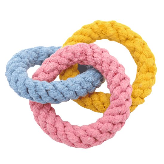 Reedog tug of war, 3 cotton rings