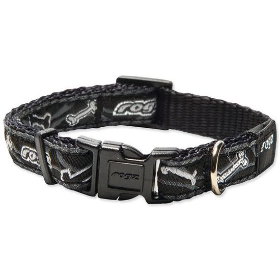 Halsband ROGZ Fancy Dress Black Bone S