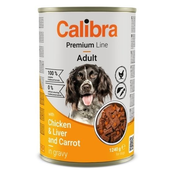 Calibra Dog Premium konzerva Chicken & Liver 1240 g