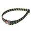 Collar de goma, negro - verde, 20 mm x 75 cm