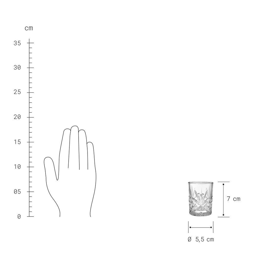 CRYSTAL CLUB kristály felespohár, 90ml, 6 db-os készlet termék 2. képe