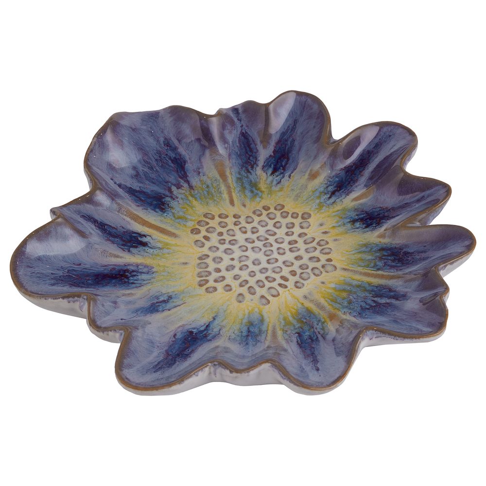 BLUE BLISS kerámia fali dekoráció Ø 11 cm , kék
