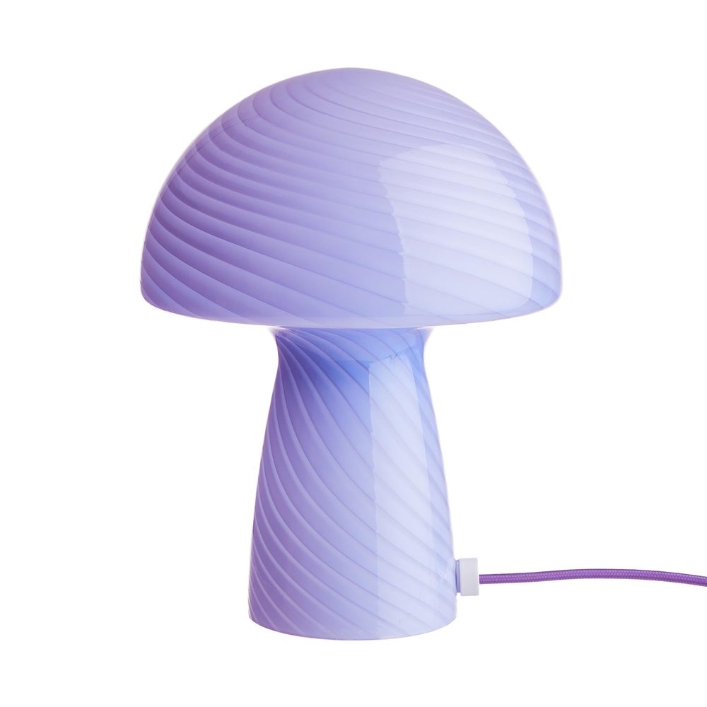 Fungi town üveg asztali lámpa, kékes-lila