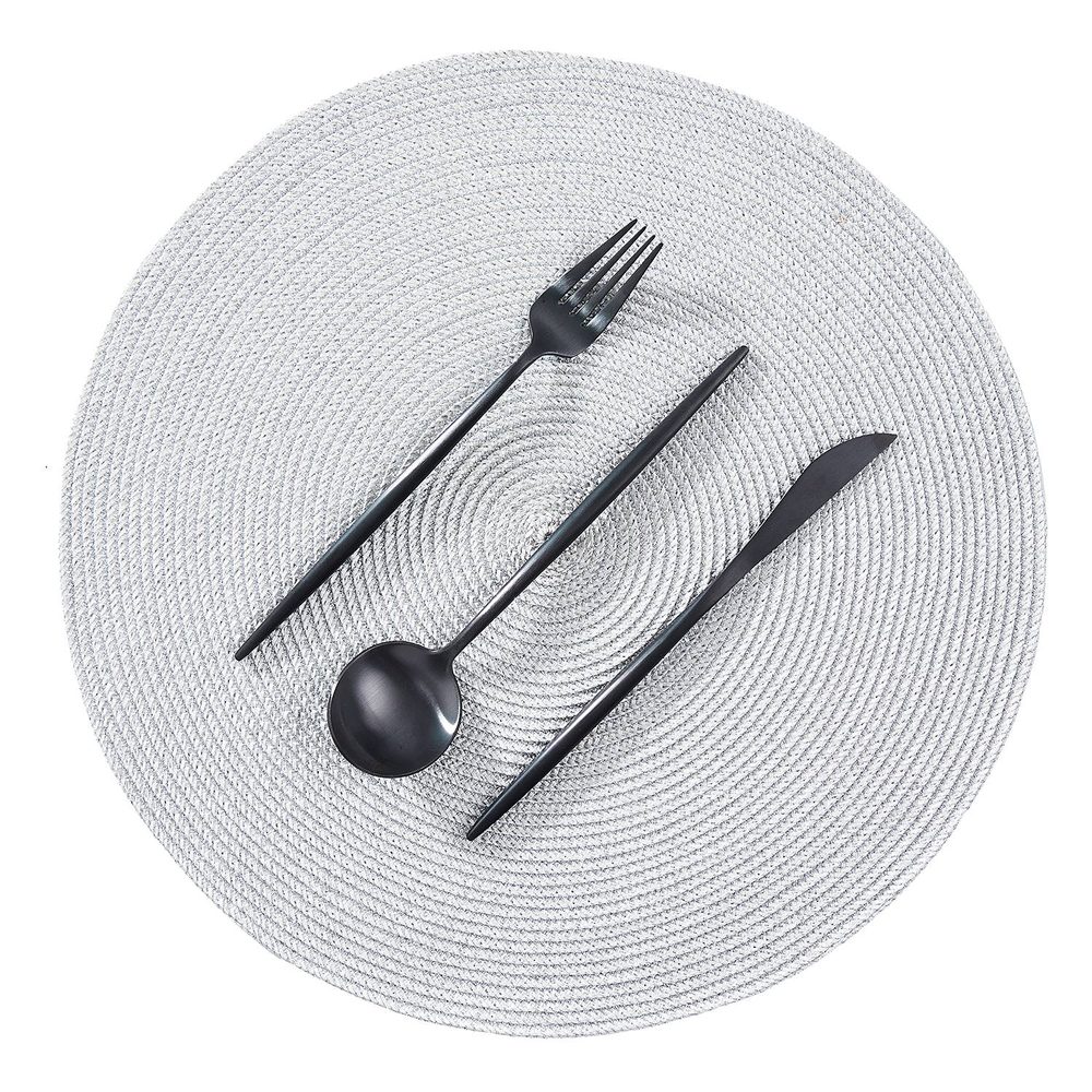 AMBIENTE étkezési alátét Ø38cm, ezüst termék 2. képe