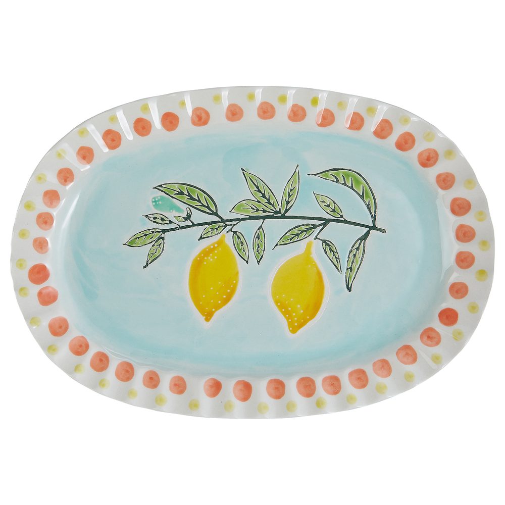 LIMONE kerámia kináló tányér 25 cm , citrom
