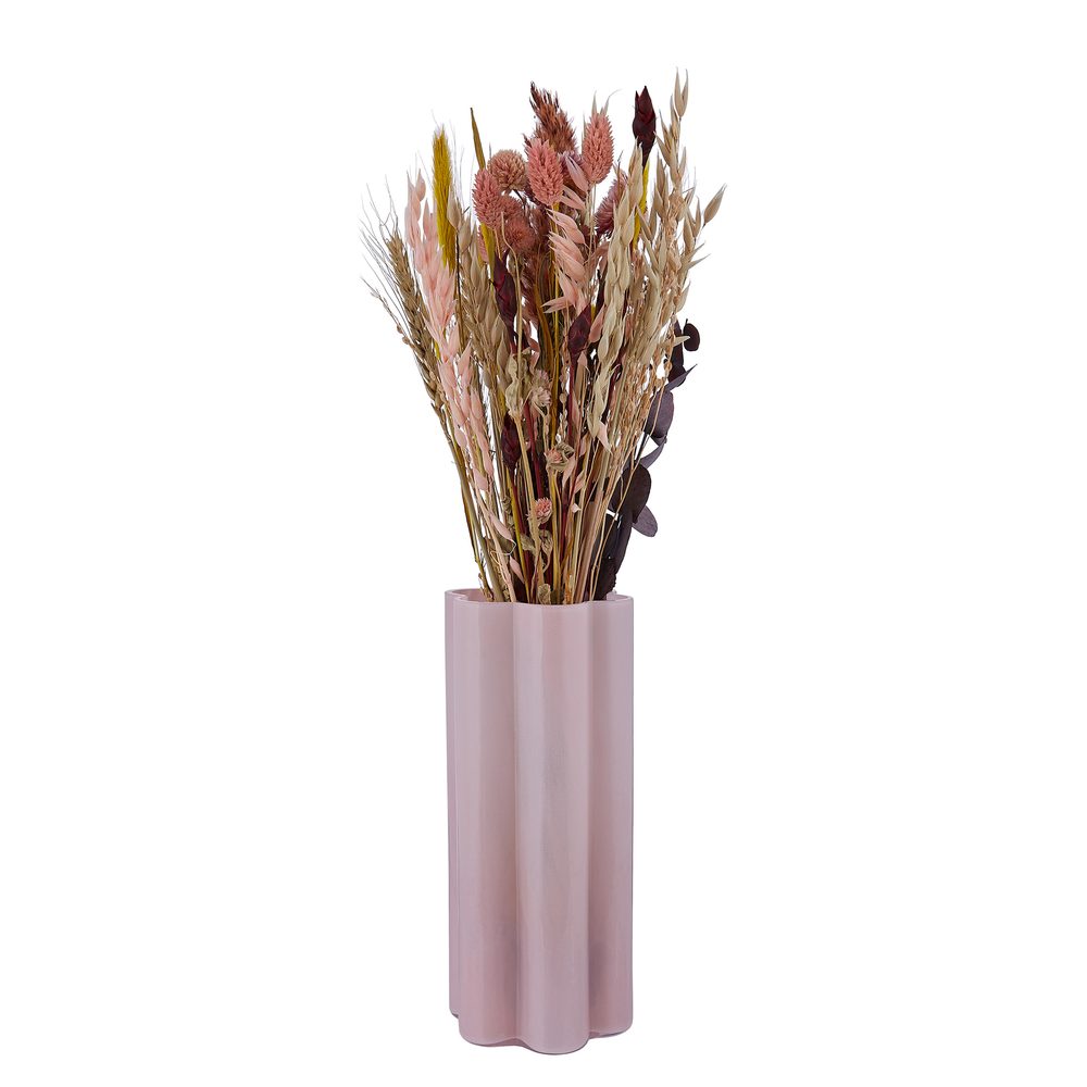 BLOSSOM üveg váza, rózsaszín 23 cm akciós termékkép 1