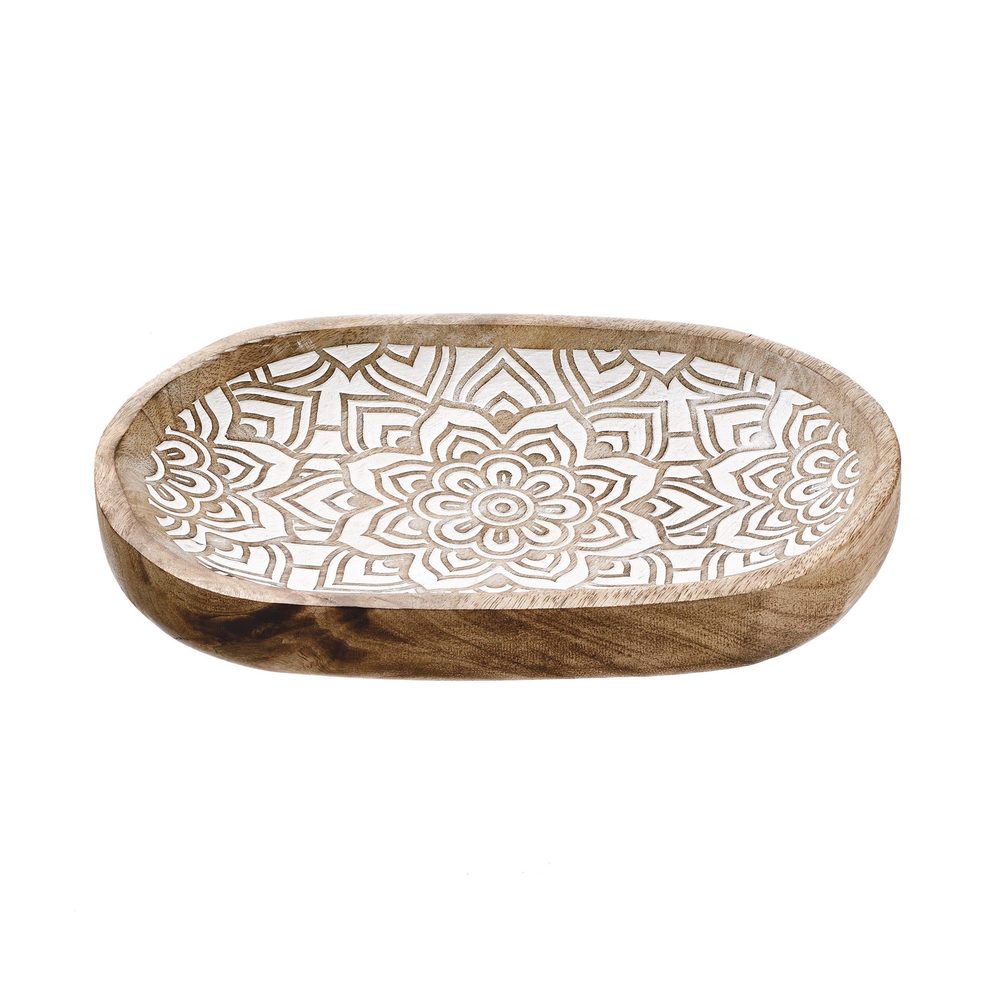 FATIMA mangófa dekor tál 30 x 19cm termék 2. képe