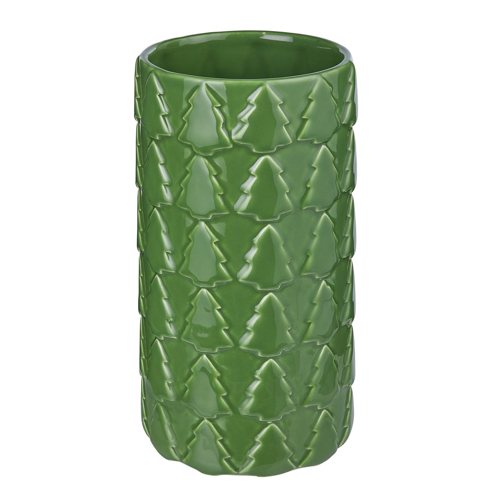 STATEMENT kerámia váza 26cm , fenyők akciós termékkép 1