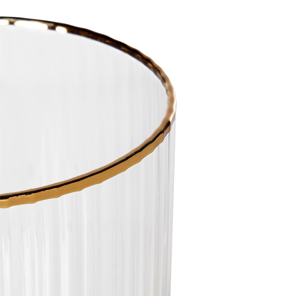 GOLDEN TWENTIES long drink pohár arany szegéllyel 500 ml termék 2. képe
