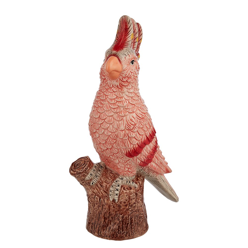 LORA dekor papagáj, rózsaszín 32 cm