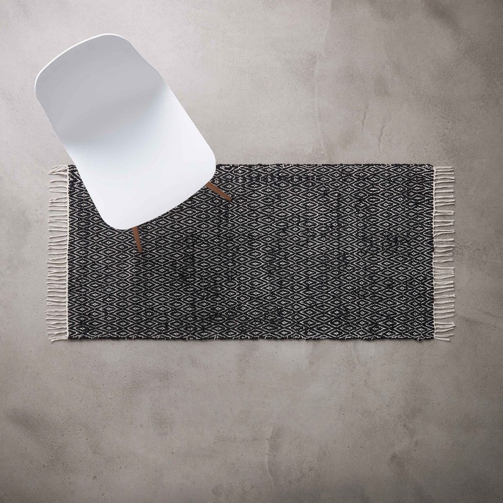 ETHNO LODGE futószőnyeg rombusz, natúr-fekete 140 x 70cm termék 2. képe