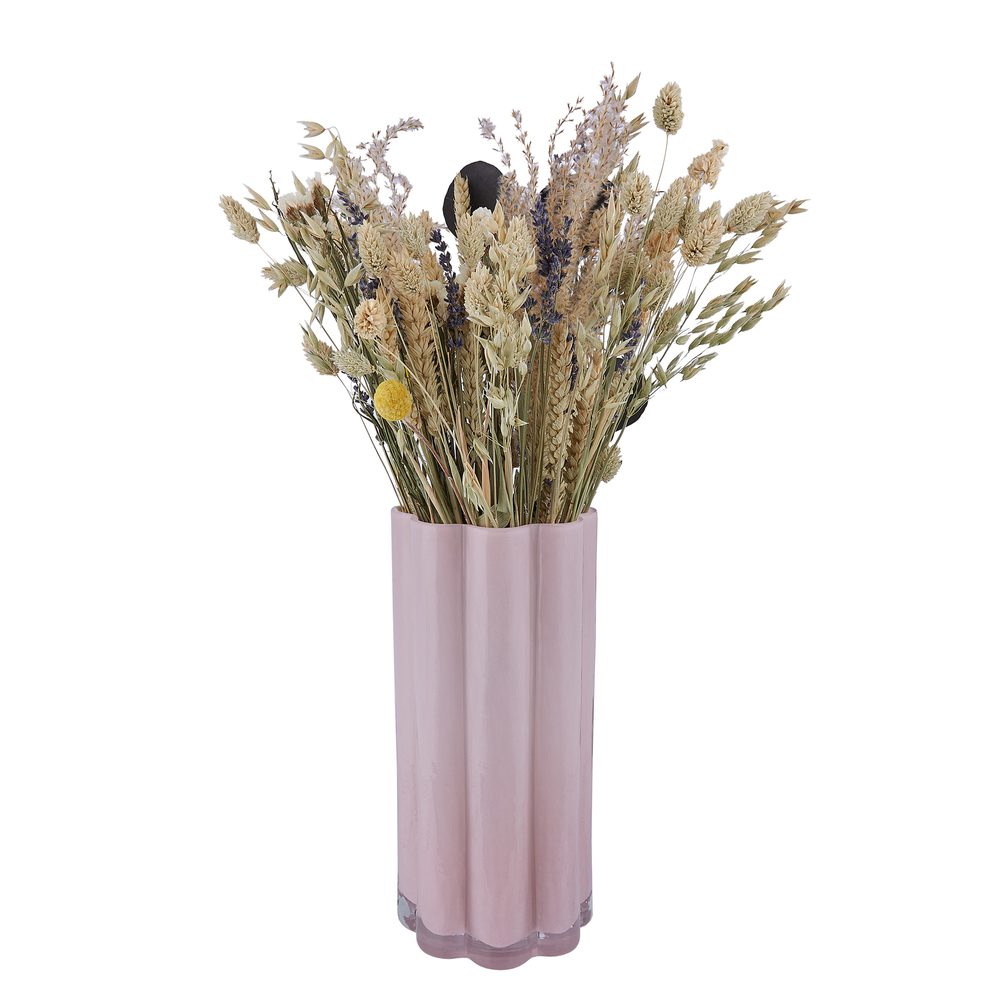 BLOSSOM üveg váza, rózsaszín 28 cm akciós termékkép 1