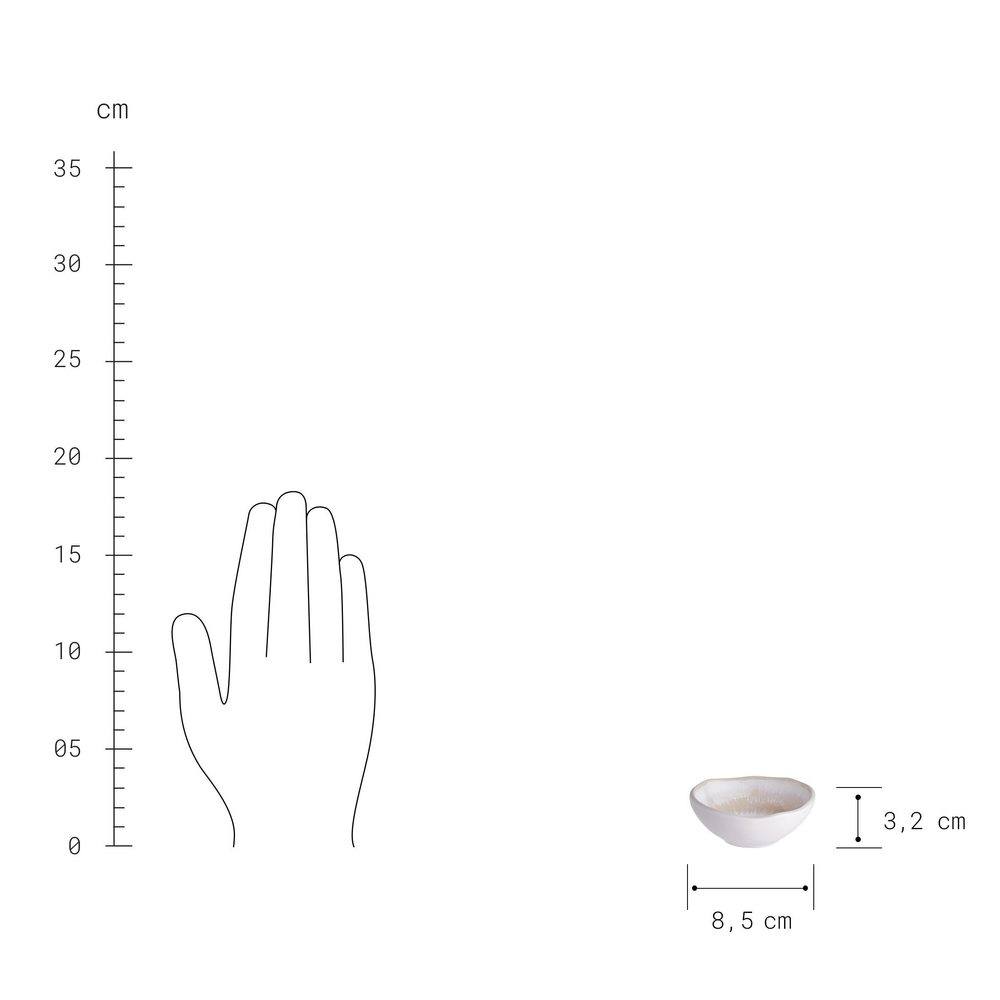 ARTISAN mártogatós tál, bézs 95ml termék 2. képe