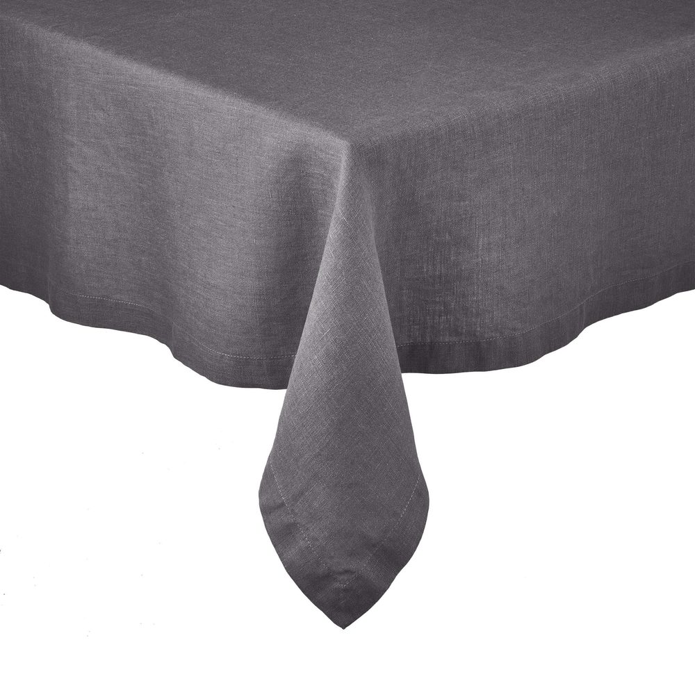 Riga lenvászon asztalterítő, antracit szürke 250x160 cm