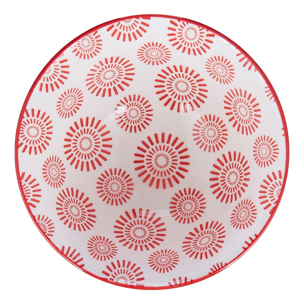 ORNAMENTS tálka 240 ml, fekete-piros termék 2. képe