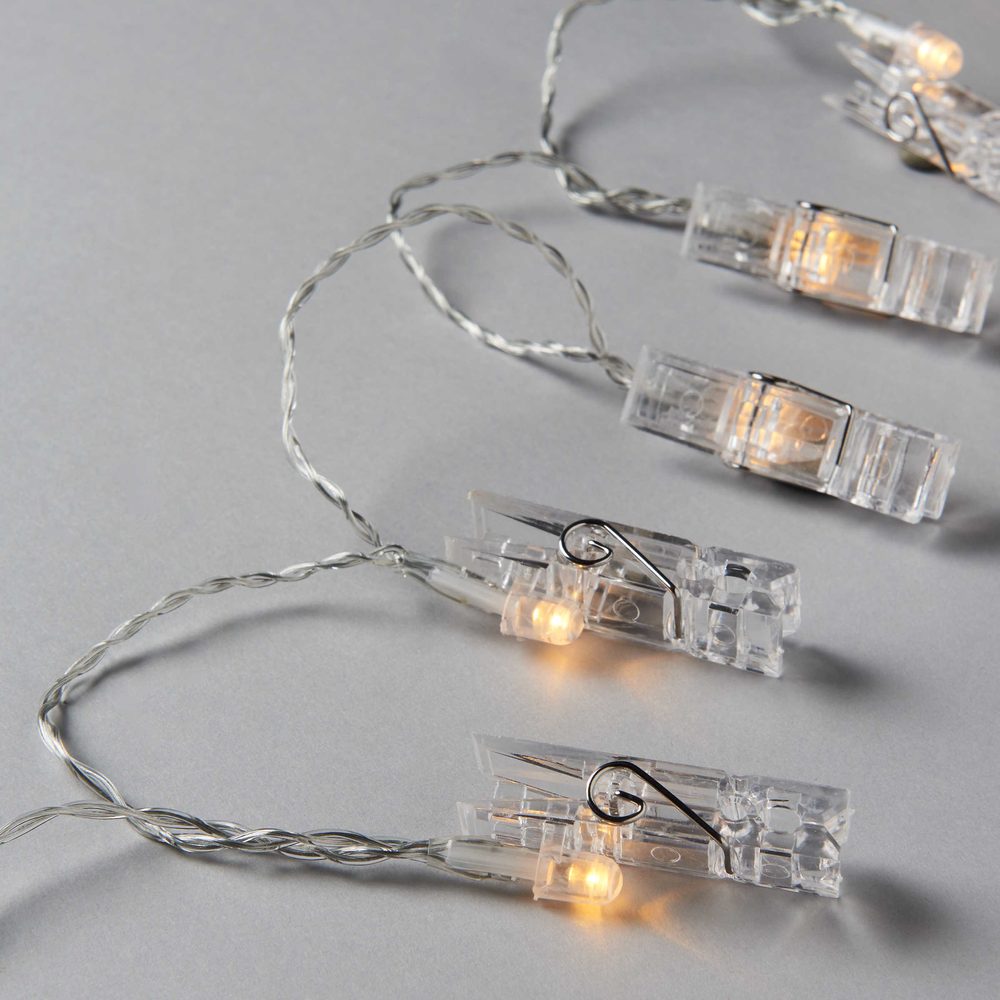 CLIP ART LED égősor USB csatlakozóval, csipesz 10 égővel akciós termékkép 1