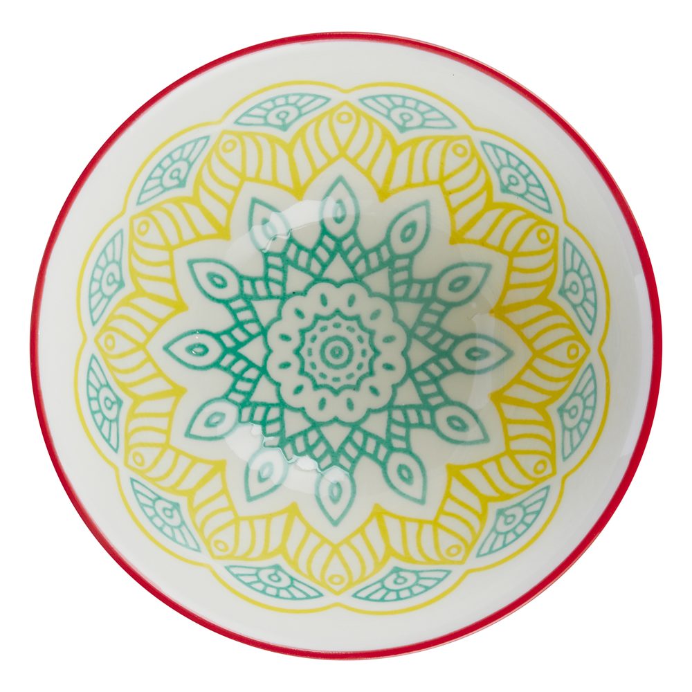 ORNAMENTS tálka 240 ml, sárga-zöld termék 2. képe