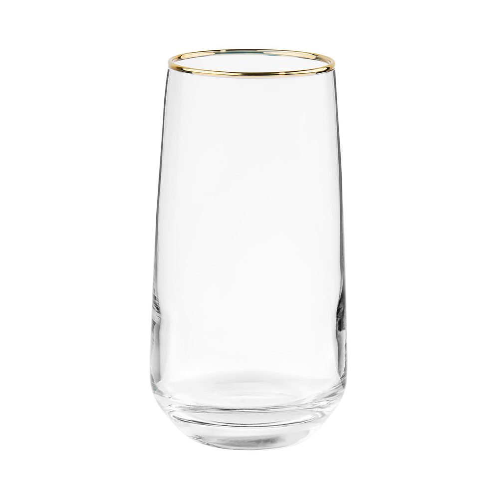 TOUCH OF GOLD long drink pohár aranyszegéllyel, 480 ml akciós termékkép 1