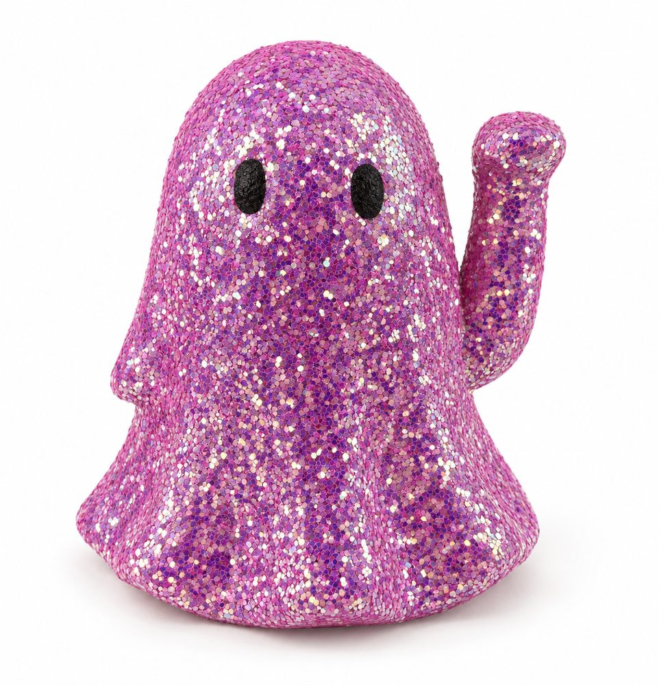 HALLOWEEN integető szellem csillámos 14 cm