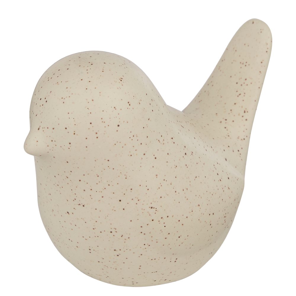 BIRDY kerámia madár, bézs 10cm termék 2. képe