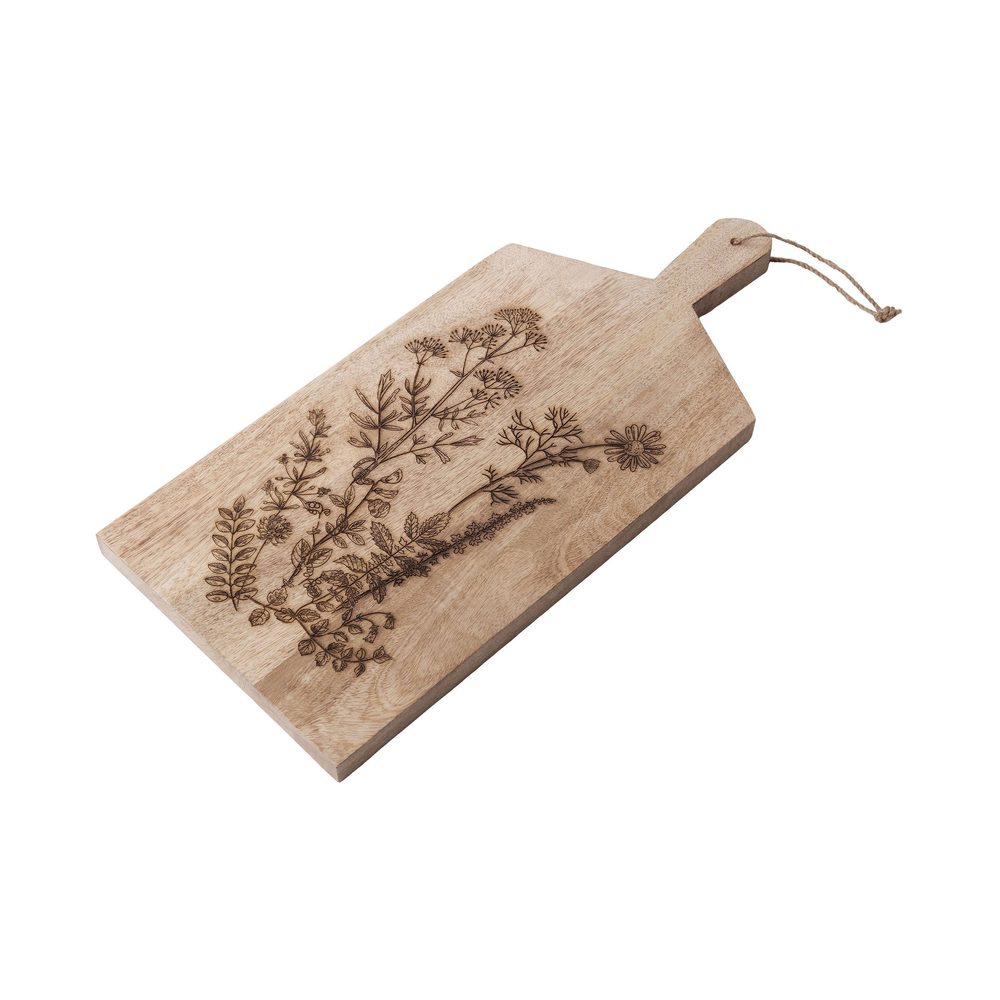 FINE CUT mangófa vágódeszka, virág motívummal 35 x 22cm akciós termékkép 1