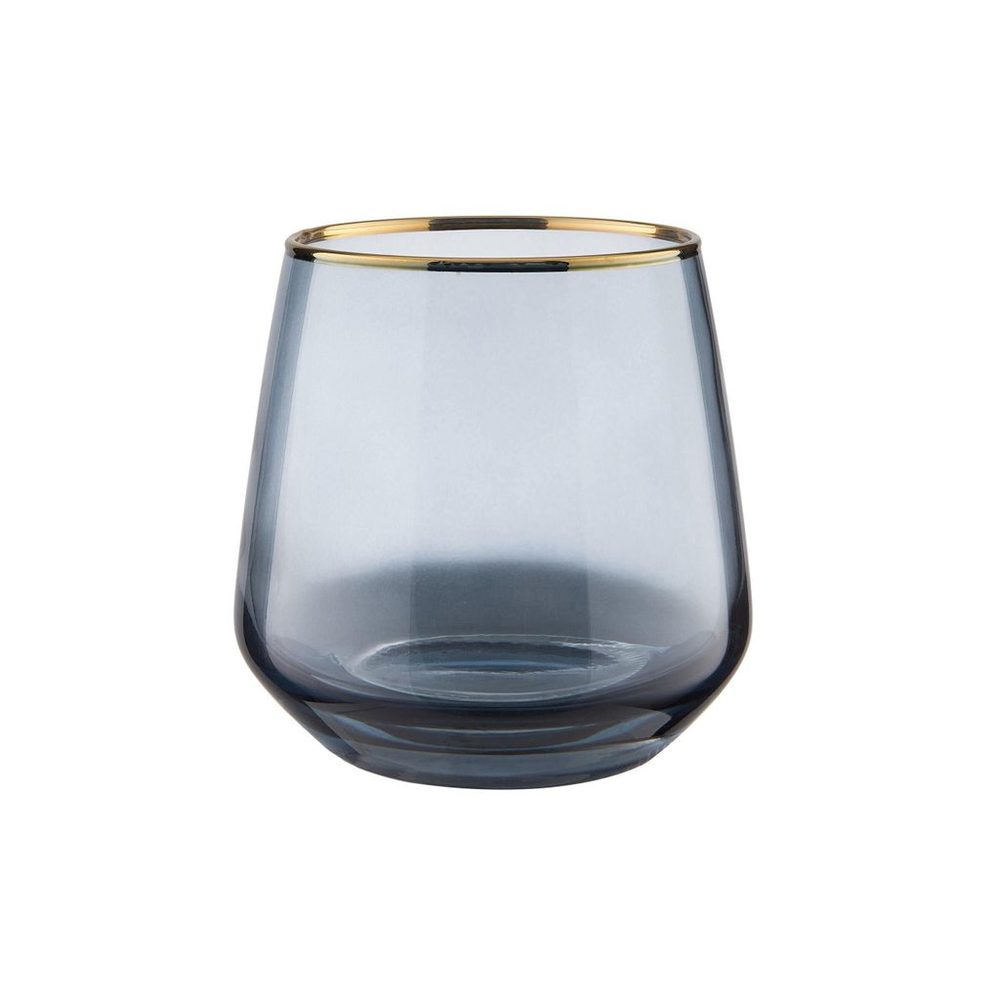 TOUCH OF GOLD vizespohár arany szegéllyel szürke 345 ml akciós termékkép 1
