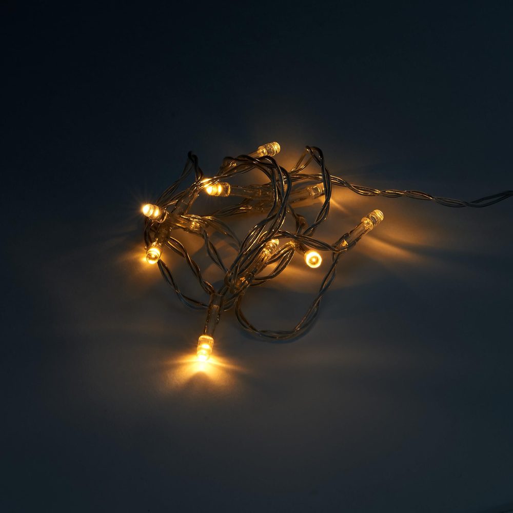10 LIGHTS LED égősor USB csatlakozóval, átlátszó 10 égővel termék 2. képe