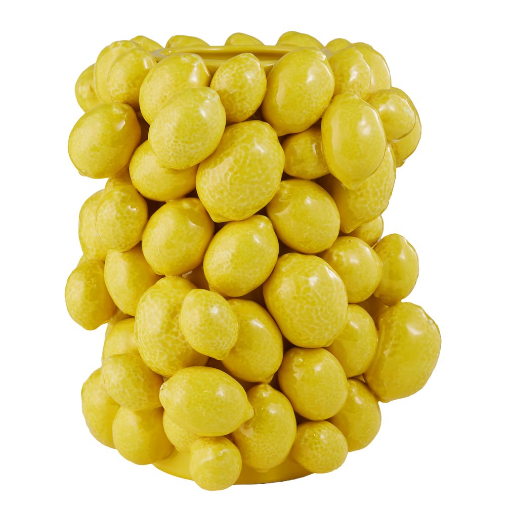 LEMON kerámia váza 20cm, citromok