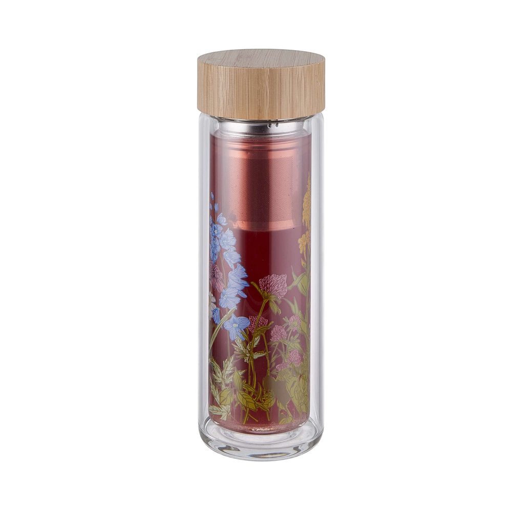 TEA TENDER teás üveg kivehető szűrővel, virágok 450 ml termék 2. képe