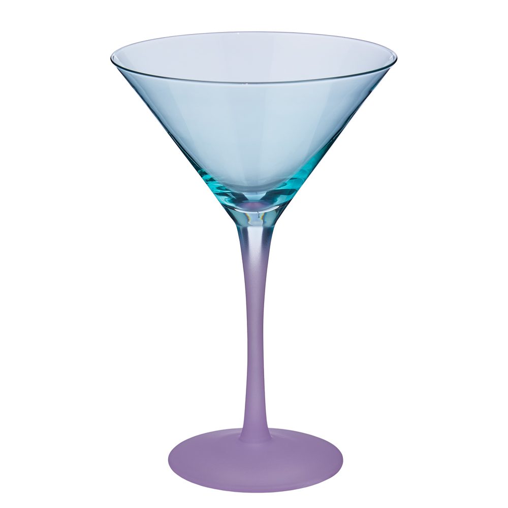 COCKTAIL NIGHT Martini pohár, lila-kék akciós termékkép 1