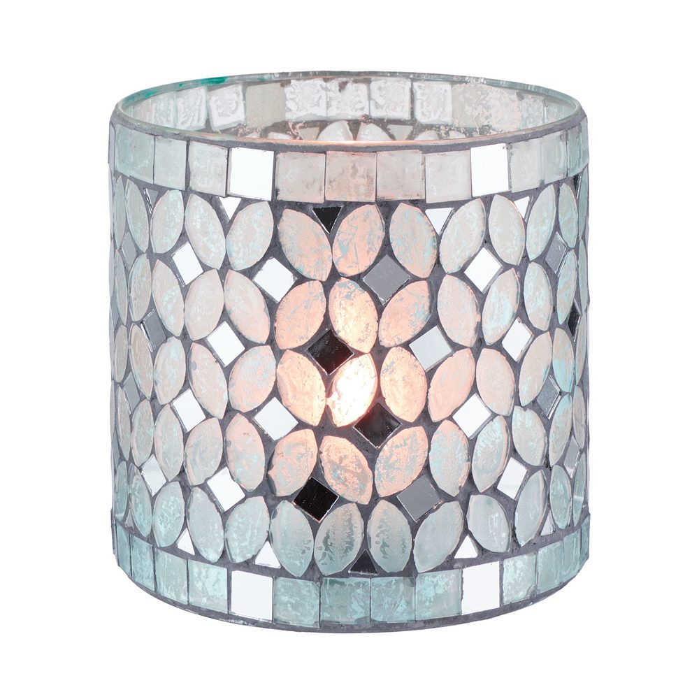 SHIMMMER & SHINE mécsestartó, kék Ø 10cm termék 2. képe