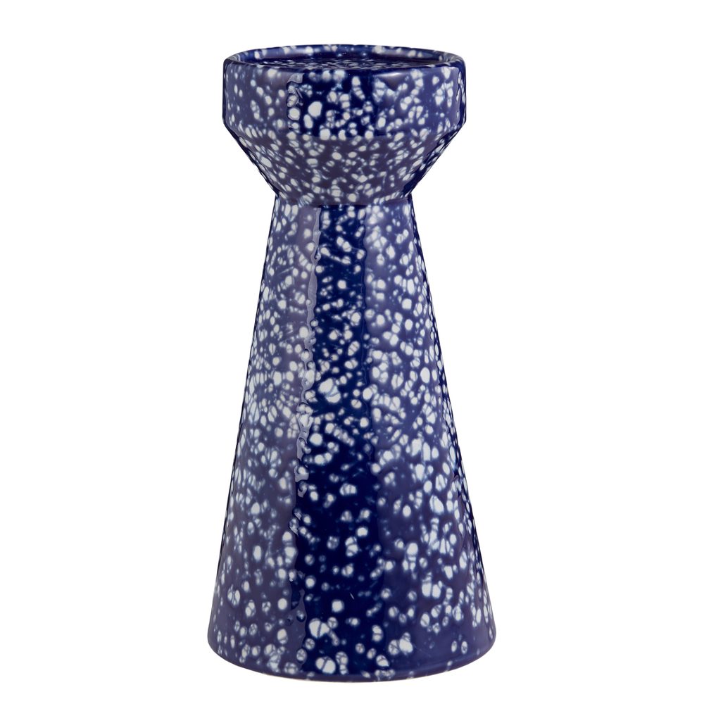 SPECKLE kerámia gyertyatartó 25cm, kék