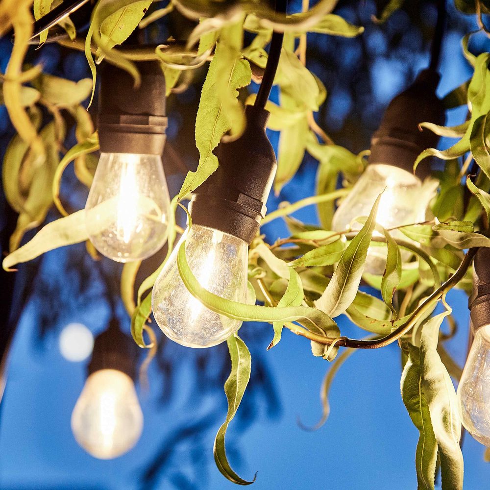 BULB LIGHTS kültéri égősor fali csatlakozóval, fekete 10 égő akciós termékkép 1