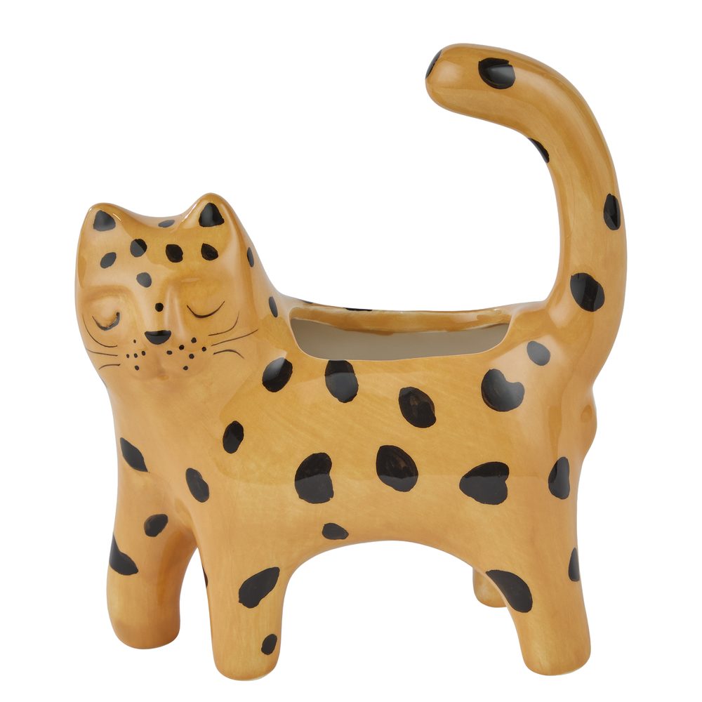 LITTLE LEO mini kerámia váza 16 cm leopárd