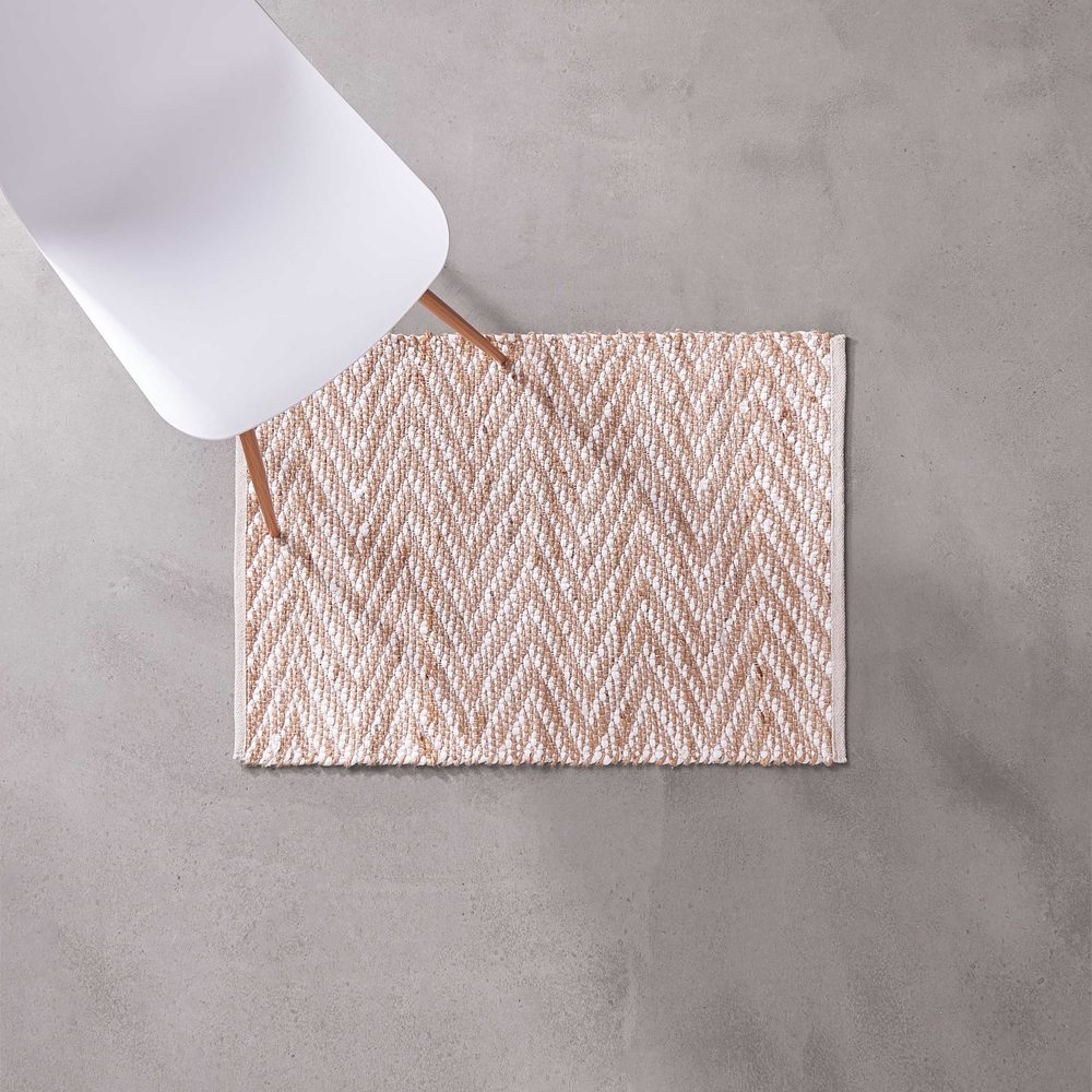 ETHNO LODGE szőnyeg cikk-cakk, natúr-fehér 60 x 90cm termék 2. képe