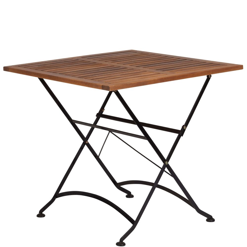 Parklife összecsukható asztal natúr-fekete, 80x80 cm