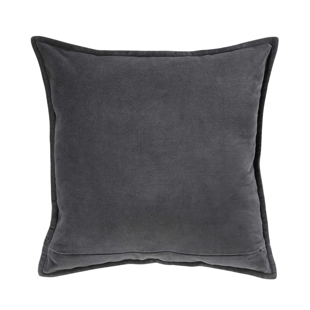 COTTON VELVET párna, antracit szürke 45 x 45cm termék 2. képe