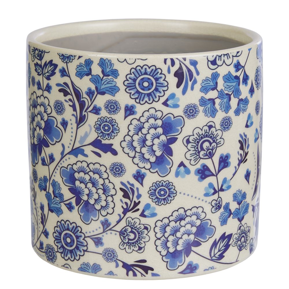 BLUE BLOSSOM kaspó, kék virágokkal Ø14cm akciós termékkép 1