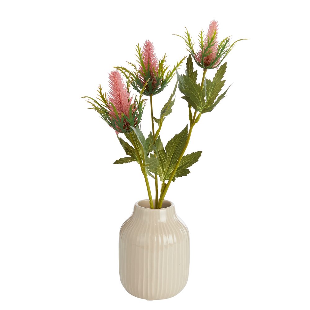 HANAMI kerámia váza 11 cm, bézs termék 2. képe