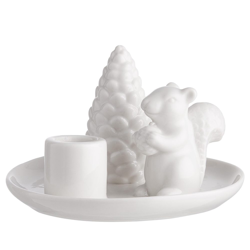 SYLVAN SPIRIT porcelán gyertyatartó, mókus 8cm akciós termékkép 1