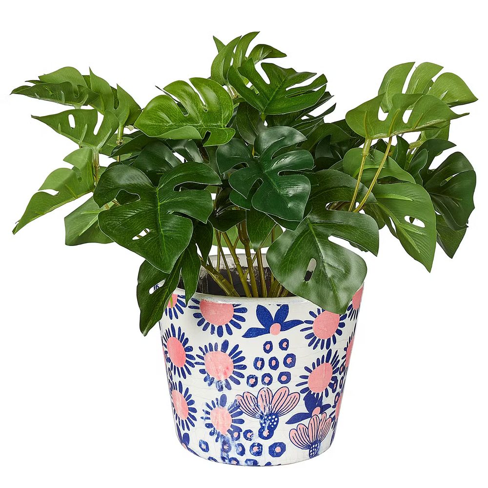 EVERGREEN kaspó, pink-kék virágok Ø14cm termék 2. képe