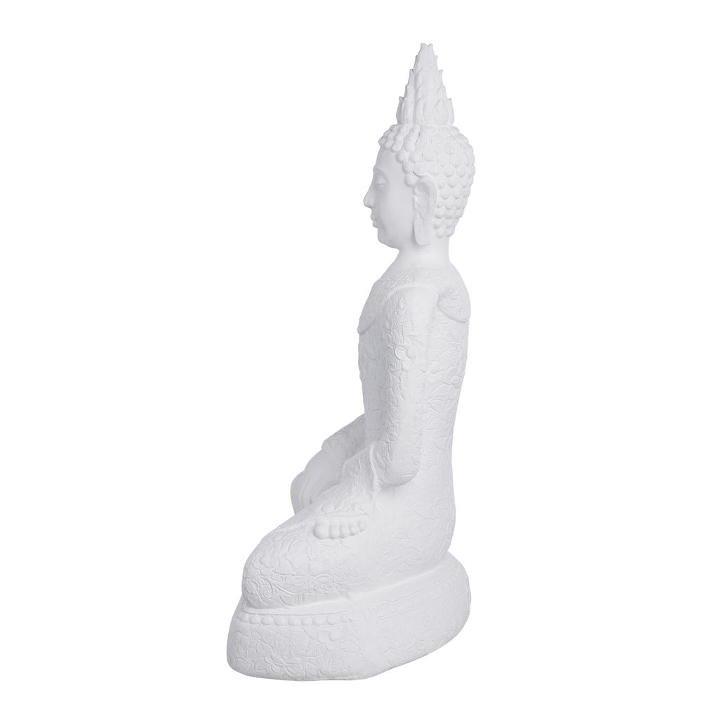 BUDDHA szobor, fehér 58 cm termék 2. képe