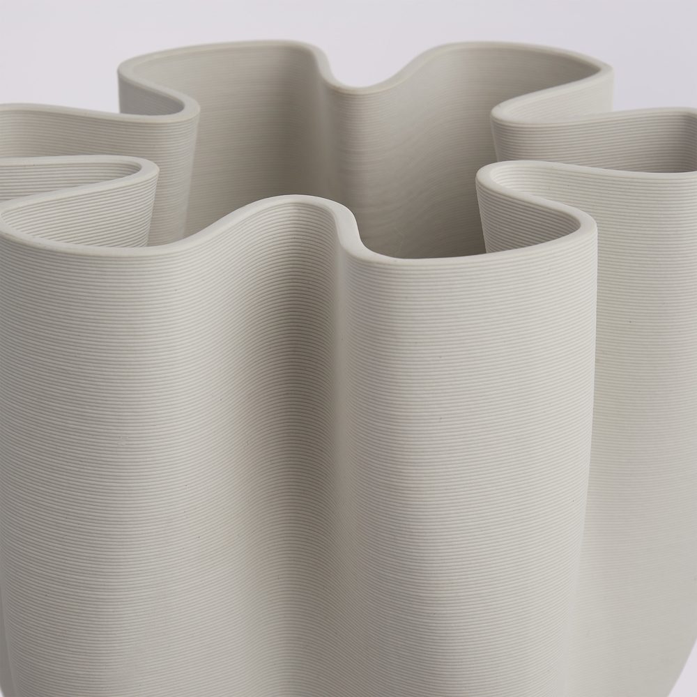 VISION 3D nyomtatott porcelán váza, fehér termék 2. képe