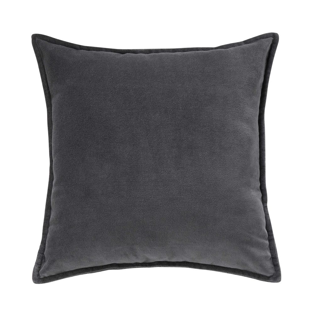 COTTON VELVET párna, antracit szürke 45 x 45cm akciós termékkép 1